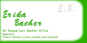 erika bacher business card